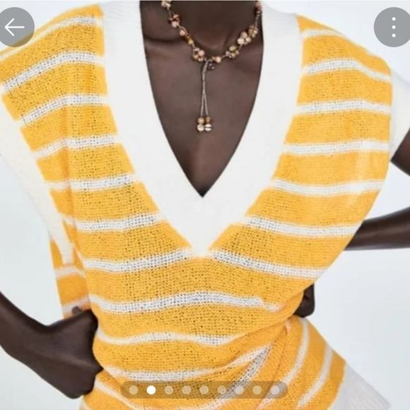 Zara Sweaters - 𝅺ZaraYellow Knit Sweater (NWT)